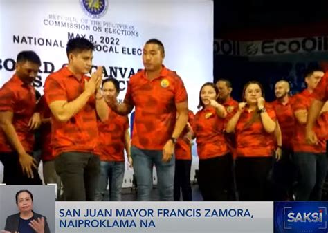 Francis Zamora proclaimed winner of mayoral .